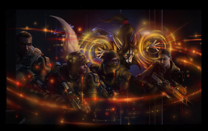 clothed clothing fantasy gun hair long_hair magic ranged_weapon science_fiction technology weapon saberlinsla xcom2 canid canine fox human mammal absurd_res hi_res