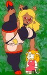 anthro antlers bell bell_collar big_breasts big_pubes blonde_hair body_hair breasts brown_body brown_fur butt cleavage clothed clothing collar colored_nails duo female freckled_face freckles fur genitals hair hairy_pussy horn inner_ear_fluff jewelry multicolored_body nails one_leg_on_ground one_leg_up open_mouth plump_labia pubes pussy raised_leg short_stack simple_background smile solo_focus splitting spread_legs spreading standing stoll teeth thick_thighs topwear tuft two_tone_body wide_hips whitestellar deltarune undertale_(series) noelle_holiday whitestellar_(character) deer felid hybrid liger mammal new_world_deer pantherine reindeer 5:8 hi_res