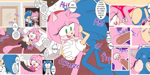 3_fingers 5_fingers ahegao bed blue_spikes bodily_fluids clothed clothing cum cum_in_vagina cum_inside dialogue drunk drunk_sex duo erection female fingers furniture genital_fluids genitals gloves green_eyes handwear heart_symbol kissing_cheek looking_pleasured male male/female narrow_hips narrowed_eyes nude open_mouth open_smile orgasm orgasm_face penis pink_spikes seductive sex smile substance_intoxication teeth text thin_calves thin_legs thin_thighs tongue undressing vaginal vaginal_canal vulva white_clothing white_gloves white_handwear htnsfw123 sega sonic_the_hedgehog_(series) amy_rose sonic_the_hedgehog eulipotyphlan european_hedgehog hedgehog mammal absurd_res colored english_description english_text hi_res