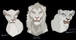 female group male open_mouth profile smile teeth trio silver-wolf-17 mufasa:_the_lion_king akua_(mufasa:_the_lion_king) amara_(mufasa:_the_lion_king) kiros felid lion mammal pantherine alpha_channel hi_res