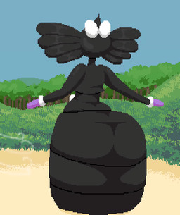 big_butt black_hair blue_sky blush butt clothed clothing clothing_lift dress dress_lift female floating footwear hair high_heels legwear lips lipstick makeup panties parachute_dress petticoat plant purple_body purple_skin red_lipstick shoes sky solo thick_lips thick_thighs thigh_highs tree underwear upskirt white_clothing white_panties white_underwear wind wind_lift spinneborg nintendo pokemon generation_5_pokemon gothitelle humanoid pokemon_(species) animated