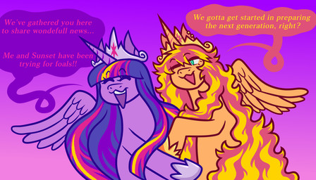 crown duo female feral headgear horn hug simple_background smile wings dapper_lil_arts equestria_girls friendship_is_magic hasbro my_little_pony mythology queen_twilight_(mlp) sunset_shimmer_(eg) twilight_sparkle_(mlp) equid equine mammal mythological_creature mythological_equine winged_unicorn hi_res