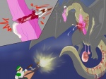 armor ballbusting balls blood blue_background brown_hair castration close-up clothed clothing cock_and_ball_torture critical_hit crying cum cum_drip dodo-jp- dragon dripping exposed_testicles fatalis_(monster_hunter) flying gore green_eyes grey_body gun hair holding human internal leaking male monster_hunter ouch plain_background ranged_weapon shoot short_hair shot tears tongue tongue_out video_games weapon
Rating: Explicit
Score: -33
User: conkerfan
Date: October 22, 2012