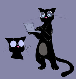 3_toes anthro belly black_body black_fur computer countershade_belly countershading electronics ellipsis eyewear featureless_crotch feet female fur glasses laptop mouthless pink_nose simple_background solo speech_bubble tail toes whiskers shummy fetch!_with_ruff_ruffman pbs blossom_(fetch_with_ruff_ruffman) domestic_cat felid feline felis mammal digital_media_(artwork) hi_res