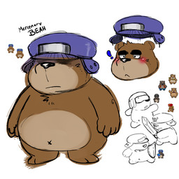 anthro biped black_nose blush brown_body clothing hat headgear headwear humanoid_hands melee_weapon multiple_poses navel overweight pose shield solo sword weapon x_navel fatyogi bear mammal 1:1 2019