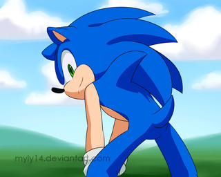 anthro butt clothing cloud countershade_arms countershade_face countershade_torso countershading deviantart_username featureless_butt featureless_crotch field gesture gloves grass_field green_eyes hand_gesture handwear head_spines light_trail looking_at_viewer looking_back looking_back_at_viewer male mischievous_smile pointed_tail pointy_ears presenting presenting_hindquarters prick_ears quills_(anatomy) raised_tail running running_away sky solo tail tongue tongue_out v_sign white_clothing white_gloves white_handwear wiggling_butt myly14 sega sonic_the_hedgehog_(series) sonic_the_hedgehog eulipotyphlan hedgehog mammal 2016 animated animated_gif shaded short_playtime