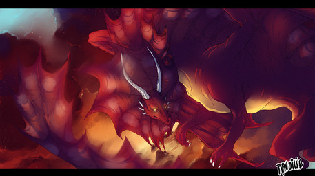 ambiguous_gender black_bars feral horn membrane_(anatomy) membranous_wings solo wings ravoilie european_mythology mythology dragon mythological_creature mythological_scalie scalie western_dragon 2015 digital_media_(artwork) hi_res