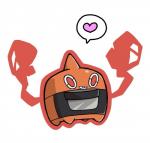 ambiguous_gender appliance casual_nudity heart_symbol kitchen_appliance machine microwave_oven nude open_mouth orange_body oven red_eyes simple_background smile solo teeth white_background nkazatooisii nintendo pokemon animate_inanimate generation_4_pokemon ghost heat_rotom living_appliance living_machine pokemon_(species) robot rotom spirit 2016 digital_media_(artwork)