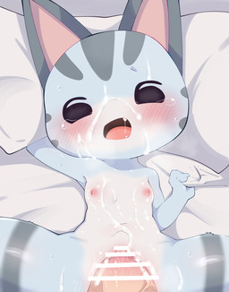 anthro areola bedding bedding_background biped blush bodily_fluids breasts censor_bar censored_clitoris censored_genitalia censored_penis censored_vulva cum cum_in_vagina cum_inside cum_on_body cum_on_face disembodied_penis duo erection female genital_fluids genitals grabbing_sheets high-angle_view humanoid_genitalia humanoid_penis large_penetration lying male male/female nipples on_back penetration penile penile_penetration penis pillow sex small_breasts vaginal vaginal_penetration vulva himimi animal_crossing nintendo lolly_(animal_crossing) domestic_cat felid feline felis mammal censored hi_res