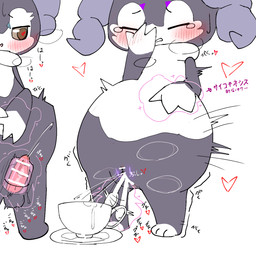 anthro anus balls blush bodily_fluids brown_eyes censored_clitoris censored_genitalia censored_penis container covering covering_face cum cumshot cup cutlery duo ejaculation erection eyes_closed female genital_fluids genitals heart_pupils kitchen_utensils male masturbation object_in_pussy penis simple_background spoon tapering_penis tea_cup tears telekinesis telekinetic_masturbation tools vaginal_fluids vaginal_squirting vulva white_background sakaniyame nintendo pokemon generation_8_pokemon indeedee pokemon_(species) 1:1 2025 censored digital_media_(artwork) hi_res
