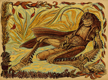 antennae_(anatomy) anthro balls border brown_balls brown_claws claws detailed_background eyes_closed falling_leaves genitals lying male male_anthro nude_anthro nude_male on_back orange_body orange_leaf penis plant solo wheat yellow_body yellow_penis the_dawner a_bug's_life disney pixar hopper_(a_bug's_life) arthropod grasshopper insect orthopterid 2024 digital_drawing_(artwork) digital_media_(artwork) english_description hi_res orange_theme procreate_(artwork)