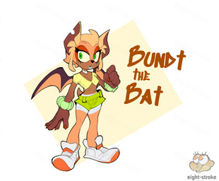 anthro bat_wings black_nose blonde_hair bottomwear choker clothed clothing eyebrows eyelashes femboy footwear fully_clothed green_eyes hair jewelry looking_at_viewer male membrane_(anatomy) membranous_wings necklace notched_ear shoes short_hair shorts sneakers solo standing text topwear wings eight_strokes sega sonic_the_hedgehog_(series) bundt_the_bat fan_character bat mammal 2024 artist_name