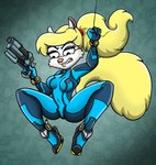 anthro bad_trigger_discipline blonde_hair bodysuit clenched_teeth clothing female fur gun hair handgun holding_gun holding_handgun holding_object holding_pistol holding_ranged_weapon holding_weapon navel pistol ponytail ranged_weapon skinsuit solo spread_legs spreading suspension teeth tight_clothing weapon white_body white_fur zero_suit shinragod animaniacs metroid nintendo warner_brothers minerva_mink samus_aran mammal mink mustelid musteline true_musteline hi_res