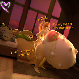 anthro balls belly belly_movement big_balls big_belly big_breasts big_penis bodily_fluids breasts cum duo ear_piercing female fetal_movement genital_fluids genitals green_body gynomorph hair huge_balls huge_belly huge_breasts huge_penis humanoid_genitalia humanoid_penis hyper hyper_belly hyper_genitalia hyper_penis hyper_pregnancy intersex lactating leaking_cum nipples nude open_mouth penis piercing pregnant pregnant_anthro pregnant_female puffy_nipples smile text thick_thighs anonymousfm coel3d_(modeler) idw_publishing sega sonic_the_hedgehog_(comics) sonic_the_hedgehog_(idw) sonic_the_hedgehog_(series) surge_the_tenrec vanilla_the_rabbit afrosoricid lagomorph leporid mammal rabbit tenrec 1:1 2025 3d_(artwork) digital_media_(artwork) english_text hi_res