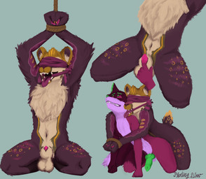 animal_genitalia animal_penis anthro anthro_on_anthro anthro_penetrated anthro_penetrating anthro_penetrating_anthro balls bdsm blindfold bondage bound bound_top canine_genitalia canine_penis dominant dominant_male duo finger_in_sheath fur gag gagged genitals green_penis hair hands_tied kneeling licking male male/male male_penetrated male_penetrating male_penetrating_male navel nude penetration penis power_bottom ring_gag rope sex sex_slave sheath sheath_play simple_background slave submissive submissive_male tongue tongue_out sterlingsilver07 canid canine felid fox mammal pantherine tiger comic signature