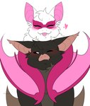 anthro bat_wings canon_x_oc dark_body dark_fur duo fangs female fluffy fur fur_markings happy love male male/female markings membrane_(anatomy) membranous_wings neck_tuft pink_body pink_fur romantic romantic_couple simple_background smile teeth tongue tongue_out tuft white_body white_fur wings nvmind mob_entertainment nightmare_critters poppy_playtime smiling_critters gloomy_glumbat_(darknetic) rabie_baby_(poppy_playtime) bat mammal absurd_res digital_media_(artwork) flat_colors hi_res