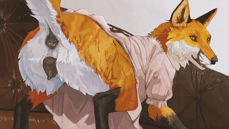 anatomically_correct anatomically_correct_genitalia anatomically_correct_vulva animal_genitalia animal_vulva anus black_anus black_vulva butt canine_genitalia canine_vulva cheek_tuft clothed clothed_feral clothing dress facial_tuft fangs female feral fur genitals looking_at_viewer looking_back looking_back_at_viewer orange_body orange_fur presenting presenting_hindquarters raised_tail realistic_feral solo tail tail_anus teeth tuft vulva cosmiclife canid canine fox mammal 16:9 hi_res widescreen