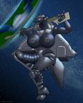 aircraft ambercoyote anthro anthrofied armor balls big_breasts big_penis breasts digital_media_(artwork) erection f-41_broadsword galaxy genitals gun gynomorph halo_(device) halo_(series) hi_res holding_gun holding_object holding_ranged_weapon holding_weapon huge_breasts humanoid_genitalia humanoid_penis intersex living_aircraft living_machine living_vehicle longsword looking_at_viewer machine microsoft muscular muscular_anthro muscular_gynomorph muscular_intersex nipples nude orbit penis planet ranged_weapon rifle smile sniper_rifle solo space spacecraft star vehicle weapon wings xbox_game_studios