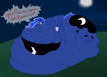 big_butt birthday blue_fur blue_hair blue_skin butt cutie_mark dialog equine female friendship_is_magic fur giant hair horn immobile mammal moon morbidly_obese my_little_pony night overweight princess_luna_(mlp) solo text winged_unicorn wings
Rating: Safe
Score: -15
User: Lordryu
Date: November 03, 2012