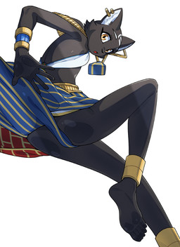 5_fingers 5_toes against_surface anklet anthro barefoot biped black_body black_fur breasts butt clothed clothed_anthro clothed_female clothing egyptian egyptian_clothing feet female fingers fur humanoid_feet humanoid_hands jewelry looking_at_viewer on_glass open_mouth plantigrade rear_view simple_background soles solo toes tongue white_background yellow_eyes nulia tarahe domestic_cat felid feline felis mammal 2026 digital_drawing_(artwork) digital_media_(artwork) hi_res