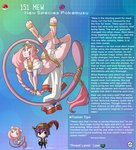 anthro english_text female floating generation_1_pokemon hair hi_res kinkymation legendary_pokemon long_hair long_tail mew_(pokemon) nintendo pink_body pokemon pokemon_(species) solo tail text