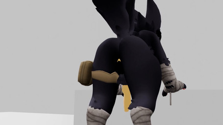 bent_over black_body black_fur butt fur genitals male orange_body orange_fur penis presenting presenting_hindquarters rear_view solo wuff77 comptnt-gooning casualties:_unknown canid canine expie_(gunsawian) fox gunsawian mammal murid murine rat rodent 16:9 3d_(artwork) 3d_animation animated digital_media_(artwork) no_sound short_playtime video widescreen
