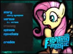 blue_eyes cutie_mark feathered_wings feathers female feral fur hair logo menu menu_screen options pink_hair selection_menu shocked solo text wings yellow_body yellow_feathers yellow_fur fighting_is_magic friendship_is_magic hasbro mane6 my_little_pony mythology fluttershy_(mlp) equid equine mammal mythological_creature mythological_equine pegasus 4:3 english_text