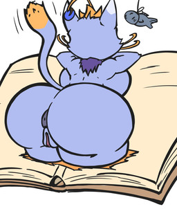 anthro anus big_breasts big_butt breasts butt butt_focus distracted female genitals huge_breasts huge_butt huge_thighs mane puffy_anus purple_body rear_view solo thick_thighs vulva whiskers rayray07271 league_of_legends riot_games tencent yuumi_(lol) aquatic felid feline fish humanoid mammal hi_res