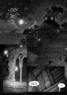 book building cloud dialogue full_moon moon night offscreen_character outside plant sky speech_bubble star starry_sky text tree zero_pictured spacejunk nintendo pokemon pokemon_mystery_dungeon spike_chunsoft absurd_res comic english_text greyscale hi_res monochrome shaded
