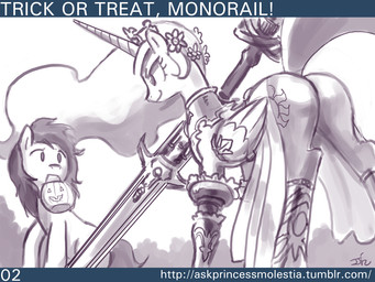 armor butt duo feathered_wings feathers female feral horn melee_weapon princess royalty sword tail text weapon wings john_joseco friendship_is_magic hasbro my_little_pony mythology princess_celestia_(mlp) equid equine mammal mythological_creature mythological_equine winged_unicorn 4:3 english_text monochrome source_request