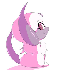 ambiguous_gender brown_eyes dark_body dark_skin fangs feet feral fur hair horn looking_at_viewer messy_hair multicolored_body paws pupils quadruped sharp_horn smile solo tail teeth two_tone_body white_body white_fur white_hair lynasdf nintendo pokemon absol generation_3_pokemon mammal pokemon_(species) 2023 aliasing digital_drawing_(artwork) digital_media_(artwork) shaded