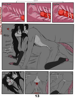 anthro anthro_on_anthro anthro_penetrated anthro_penetrating anthro_penetrating_anthro black_hair black_nose blood bodily_fluids cervical_contact cum doggystyle female female_anthro female_penetrated from_behind_position fur genital_fluids genitals grey_body grey_fur hair internal internal_vaginal male male/female male_anthro male_penetrating male_penetrating_female nude nude_anthro nude_female nude_male penetration penile penile_penetration penis penis_in_vagina pink_body pink_nose red_penis sex simple_background solo text uterus vaginal vaginal_fluid_string vaginal_fluids vaginal_penetration vulva white_body white_fur x-ray_view allartskye kia_(allartskye) skye_(allartskye) american_opossum canid canine canis mammal marsupial wolf comic english_text hi_res url