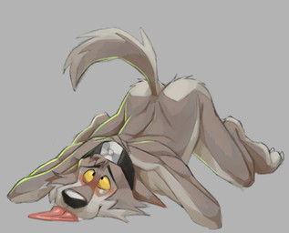 all_fours anthro armor ass_up back_muscles belly biped black_eyebrows black_eyes black_nose blush brown_body brown_fur butt butt_pose butt_tuft cheek_tuft claws crouching curling_tail dipstick_ears ear_markings ears_down eyebrows facial_tuft feet foot_tuft fur grey_background grey_belly grey_body grey_butt grey_soles hand_on_head head_tuft headgear headgear_only heel_tuft helmet helmet_only humanoid_feet humanoid_hands humanoid_heel lying male multicolored_body multicolored_butt multicolored_ears multicolored_fur nude on_front paws pivoted_ears plantigrade pose raised_tail rear_view shy simple_background skin_folds solo spine tail toe_claws tongue tuft two_tone_body two_tone_butt two_tone_feet two_tone_fur two_tone_hands white_toe_claws yellow_sclera concupisco epic_games fortnite wendell_(fortnite) canid canine canis mammal wolf 2024 colored detailed digital_drawing_(artwork) digital_media_(artwork) digital_painting_(artwork) painting_(artwork) pinup shaded sketch