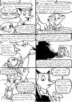 2016 anthro canid canine clothed clothing comic dialogue disney duo english_text eric_schwartz female food fox hi_res judy_hopps lagomorph leporid male mammal monochrome nick_wilde rabbit red_fox simple_background text true_fox white_background zootopia