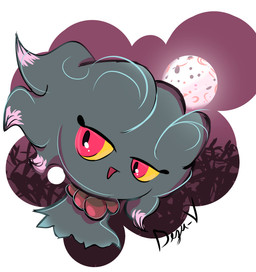 black_body detailed_background female gem holidays jewelry limbless moon multicolored_eyes narrowed_eyes necklace pearl_(gem) pearl_necklace plant purple_background red_eyes red_jewelry red_necklace shadow simple_background smile smug smug_face smug_grin solo tree white_background yellow_eyes dezulovian_vulpes halloween nintendo pokemon mis_(dezulovian_vulpes) generation_2_pokemon ghost misdreavus pokemon_(species) spirit 2024 digital_drawing_(artwork) digital_media_(artwork) hi_res signature