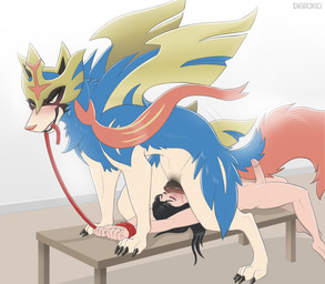 animal_genitalia animal_vulva bdsm bestiality blue_body blue_fur blush blush_lines bondage bound canine_genitalia canine_vulva claws cunnilingus dominant dominant_female dominant_feral duo eyelashes facesitting female female_dominating_male female_on_human feral feral_dominating_human fur genitals human_on_feral interspecies larger_female larger_feral long_eyelashes male male/female male_human oral penis pokephilia pussy_on_face quadruped restraints rope rope_bondage rope_in_mouth sex sitting_on_another size_difference smothering submissive submissive_human submissive_male vaginal vulva digitoxici nintendo pokemon noel_(loulou12) canid canine crowned_sword_zacian generation_8_pokemon human legendary_pokemon mammal pokemon_(species) zacian absurd_res hi_res