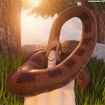 1:1 3d_(artwork) absurd_res ambiguous_gender anaconda bestiality blender_(artwork) blender_cycles boa_(snake) boinae coiling digital_media_(artwork) dominant dominant_feral duo elisasharky_(artist) fellatio feral first_person_view forked_tongue genitals hi_res human human_on_feral humanoid_genitalia humanoid_penis interspecies licking looking_at_viewer male male_pov mammal oral outdoor_nudity outside outside_sex penile penis reptile scalie sex snake tongue wrapped