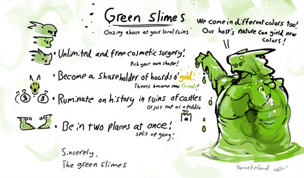 2_horns ambiguous_gender anthro brochure gesture goo-connected_lips green_body green_skin hand_gesture head_horn horn money_bag open_mouth open_smile pointing sales_pitch simple_background smile solo text text_background white_background yellow_eyes themefinland goo_creature 2025 artist_name digital_drawing_(artwork) digital_media_(artwork) english_text half-length_portrait hi_res portrait sketch