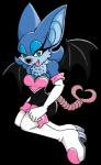 anthro anthrofied blue_body blue_fur breasts cleavage clothed clothing female fur pokemorph simple_background solo brianda-guerra nintendo pokemon sega sonic_the_hedgehog_(series) rouge_the_bat bat generation_5_pokemon mammal pokemon_(species) swoobat 2013 alpha_channel crossover hi_res