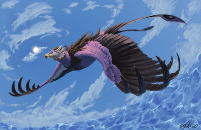 arm_support beak black_body black_feathers carrying_another closed_beak cloud duo extreme_size_difference feathered_wings feathers feral fluffy flying forward_arm_support hooked_beak horn larger_feral male open_mouth outside purple_body purple_feathers riding sea sitting sitting_on_another size_difference sky smaller_human spread_wings sun tail tail_feathers teal_eyes three-quarter_view water wave white_body white_feathers wings raikita resekher_(raikita) avian bird human mammal 2020 absurd_res digital_media_(artwork) digital_painting_(artwork) hi_res painting_(artwork)
