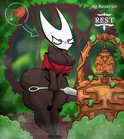 beads big_breasts breasts bulging_breasts female forest huge_breasts plant prayer_beads rosary shrub solo tree thesnickity hollow_knight:_silksong hollow_knight_(franchise) team_cherry hornet_(hollow_knight) humanoid 2025 hi_res tagme