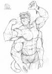 4_arms abs anthro big_muscles big_pecs bulge clothing eyewear goggles implied_transformation male multi_arm multi_limb muscular muscular_anthro muscular_male nipples pecs simple_background solo standing transformation underwear whiskers soendapuss domestic_cat felid feline felis mammal hi_res monochrome portrait sketch three-quarter_portrait