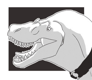 alternative_fashion ambiguous_feral ambiguous_gender black_background black_choker black_eyes black_jewelry black_necklace choker feral goth jewelry necklace open_mouth sharp_teeth simple_background solo teeth tongue white_body white_tongue lawkbutt dinosaur prehistoric_species reptile scalie theropod tyrannosaurid tyrannosauroid tyrannosaurus tyrannosaurus_rex 2025 clip_studio_paint_(artwork) digital_drawing_(artwork) digital_media_(artwork) english_description greyscale headshot_portrait monochrome portrait shaded