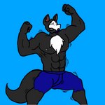 anthro feral growth male muscle_growth muscular solo muscleartguy changed_(video_game) puro_(changed) 1:1