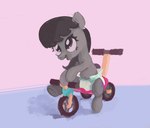 ageplay clothed clothing cutie_mark diaper female happy hooves infantilism looking_forward navel roleplay simple_background sitting smile solo toddler tricycle vehicle wearing_diaper young asdfasfasda friendship_is_magic hasbro my_little_pony octavia_(mlp) equid equine horse mammal pony hi_res