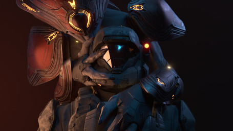 4_fingers armor duo faceless_character faceless_human faceless_male female female_on_human fingers grey_body hand_on_chest hand_on_face headgear helmet hug hugging_another hugging_from_behind larger_female male male/female male_human odst size_difference smaller_human smaller_male xenophilia silent_sfm halo_(series) microsoft xbox_game_studios the_harbinger_(halo) alien human mammal xalanyn 16:9 3d_(artwork) alternate_version_at_source colored digital_media_(artwork) hi_res widescreen