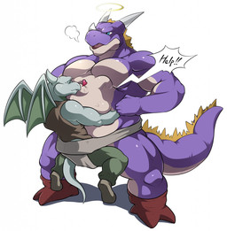 anthro asian_clothing belly clothed clothing duo east_asian_clothing fannypacking holidays hug inside_clothing japanese_clothing kiss_on_belly kissing male male/male mawashi navel overweight sharing_clothing simple_background size_difference tail text vore white_background maldu dragon_ball mythology maraikoh dragon mythological_creature mythological_scalie scalie english_text hi_res