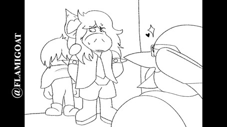 4_fingers anthro armband battery_acid beak bent_arm blush blush_lines bodily_fluids bodysuit boots breathing closed_beak clothed clothed_anthro clothed_female clothed_human clothed_male clothing container cup dialogue drinking_glass eyebrow_through_hair eyebrows eyewear feather_hands feathers female fingers flirting footwear fully_clothed fully_clothed_anthro fully_clothed_female fully_clothed_human fully_clothed_male glass glass_container glass_cup group hair hair_over_eyes handwear heart_symbol hiding_behind_another holding_container holding_cup holding_drinking_glass holding_object holding_wine_glass long_hair male male_human male_humanoid mittens monocle nervous nervous_sweat noseless open_beak open_mouth open_smile queen royalty shawl shoes simple_background skinsuit smile smiling_at_another sparkles speech_impediment spiked_armband spikes straight_legs sweat sweaty_face text tight_clothing tongue topwear translucent translucent_hair vest wall_(structure) white_armband white_background white_beak white_body white_bodysuit white_boots white_clothing white_feathers white_footwear white_hair white_handwear white_mittens white_shawl white_skinsuit white_tongue white_topwear white_vest wine_glass flamigoat deltarune undertale_(series) berdly kris_dreemurr lancer_(deltarune) queen_(deltarune) susie_(deltarune) avian bird darkner human humanoid mammal monster reptile scalie 16:9 2025 2d_animation animated artist_name digital_media_(artwork) english_audio english_description hi_res pillarbox short_playtime sound widescreen