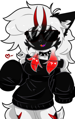 anthro female solo jhoneilerld norah_winged canid canine canis mammal wolf absurd_res cool_colors hi_res