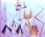 :3 abstract_art abstract_background ambiguous_gender eyes_closed feral fur orange_body orange_fur orange_tail solo tail naircat domestic_cat felid feline felis fish mammal marine digital_drawing_(artwork) digital_media_(artwork)